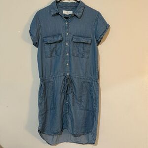 Thread & Supply Denim Button Down Utility Dress M